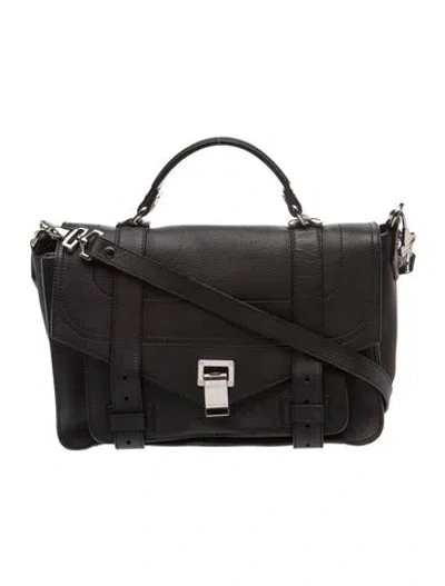 Pre-owned Proenza Schouler Leather Shoulder Bag In Black