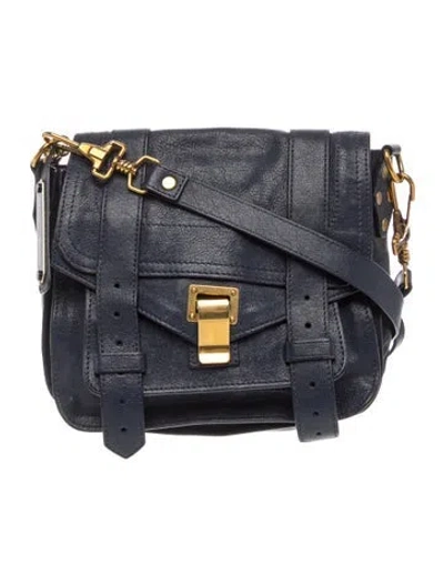 Pre-owned Proenza Schouler Leather Shoulder Bag In Grey