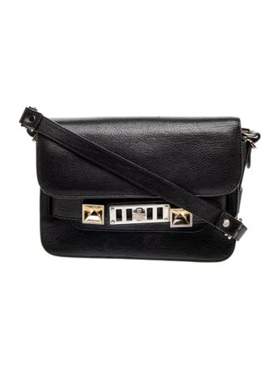Pre-owned Proenza Schouler Leather Shoulder Bag Medium In Black