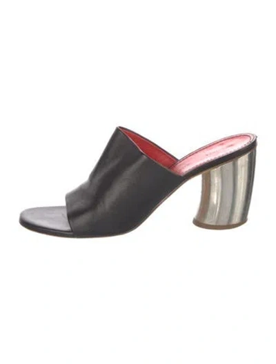 Pre-owned Proenza Schouler Leather Slides In Black