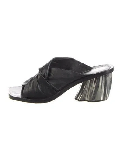 Pre-owned Proenza Schouler Leather Slides In Black