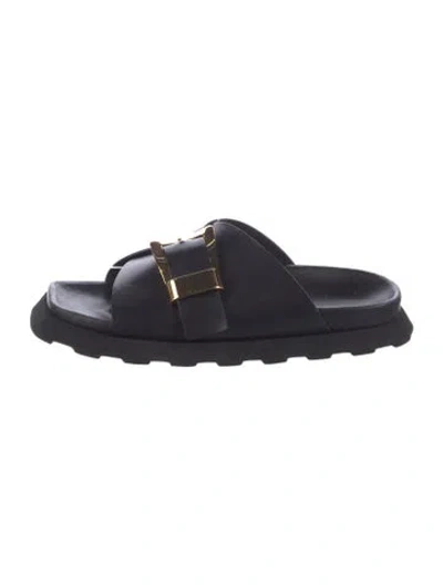 Pre-owned Proenza Schouler Leather Slides In Black
