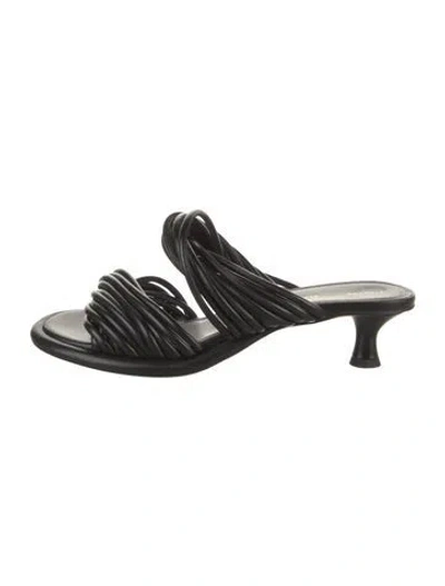 Pre-owned Proenza Schouler Leather Slides In Black