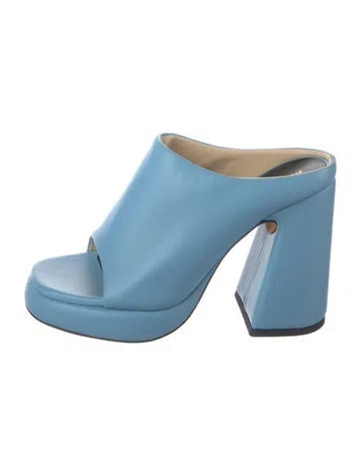 Pre-owned Proenza Schouler Leather Slides In Blue