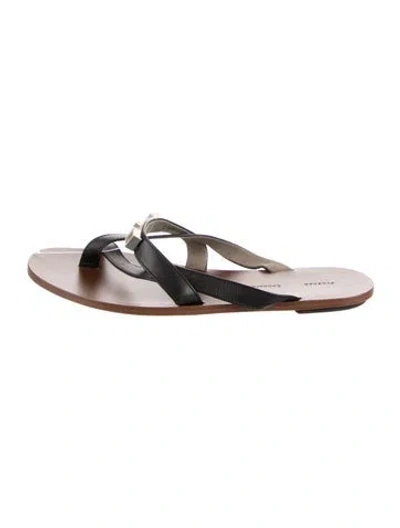 Pre-owned Proenza Schouler Leather Slides In Brown