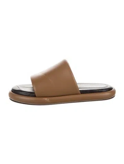 Pre-owned Proenza Schouler Leather Slides In Brown