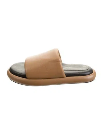 Pre-owned Proenza Schouler Leather Slides In Brown