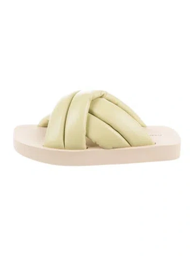 Pre-owned Proenza Schouler Leather Slides In Green