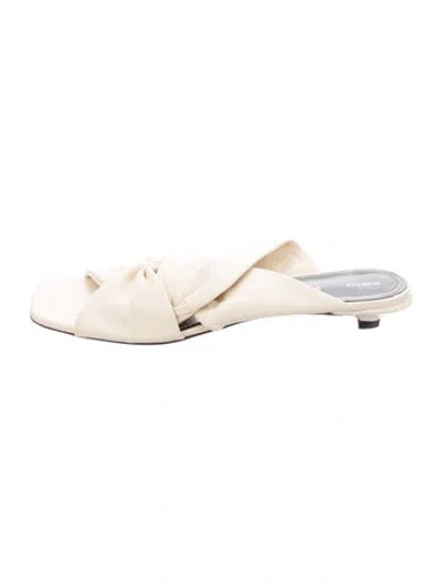 Pre-owned Proenza Schouler Leather Slides In Neutral