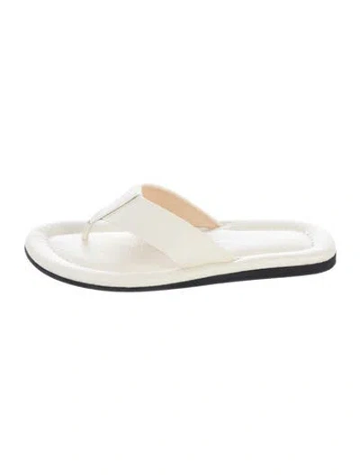 Pre-owned Proenza Schouler Leather Slides In Neutral