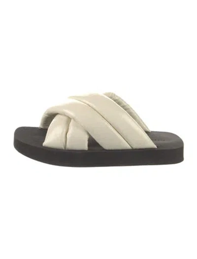 Pre-owned Proenza Schouler Leather Slides In White