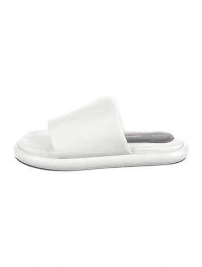 Pre-owned Proenza Schouler Leather Slides In White