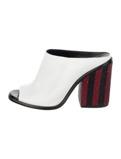 Pre-owned Proenza Schouler Leather Slides In White