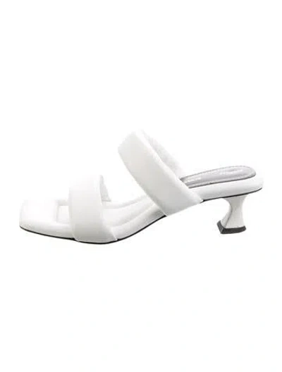 Pre-owned Proenza Schouler Leather Slides In White