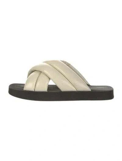 Pre-owned Proenza Schouler Leather Slides In White