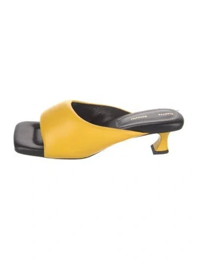 Pre-owned Proenza Schouler Leather Slides In Yellow