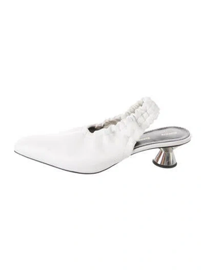 Pre-owned Proenza Schouler Leather Slingback Pumps In White
