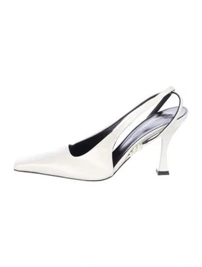 Pre-owned Proenza Schouler Leather Slingback Pumps In White
