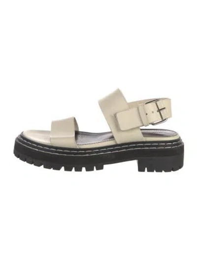 Pre-owned Proenza Schouler Leather Slingback Sandals In Multi