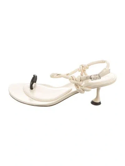 Pre-owned Proenza Schouler Leather Slingback Sandals In Neutral