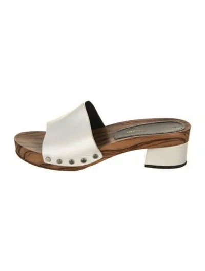 Pre-owned Proenza Schouler Leather Studded Accents Slides In Multi