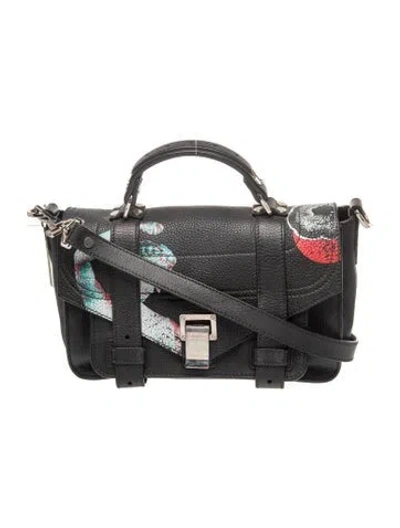 Pre-owned Proenza Schouler Leather Top Handle Bag In Black