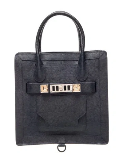 Pre-owned Proenza Schouler Leather Top Handle Bag In Blue
