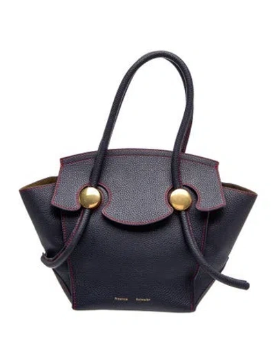 Pre-owned Proenza Schouler Leather Top Handle Bag In Blue
