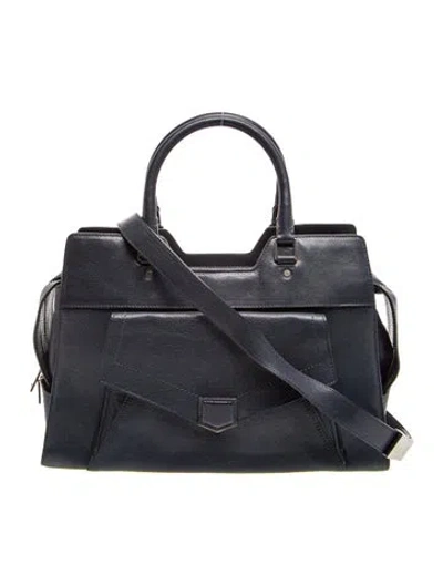 Pre-owned Proenza Schouler Leather Top Handle Bag In Blue
