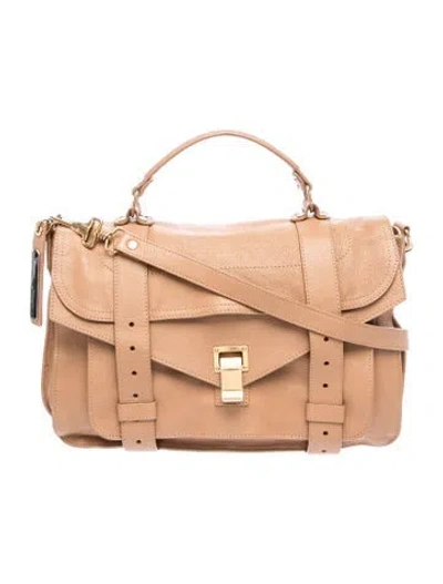 Pre-owned Proenza Schouler Leather Top Handle Bag In Brown