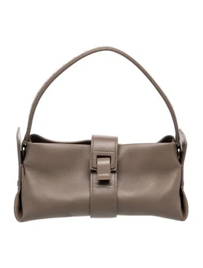 Pre-owned Proenza Schouler Leather Top Handle Bag In Grey
