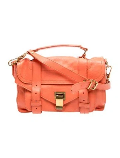 Pre-owned Proenza Schouler Leather Top Handle Bag In Pink
