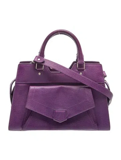 Pre-owned Proenza Schouler Leather Top Handle Bag In Purple