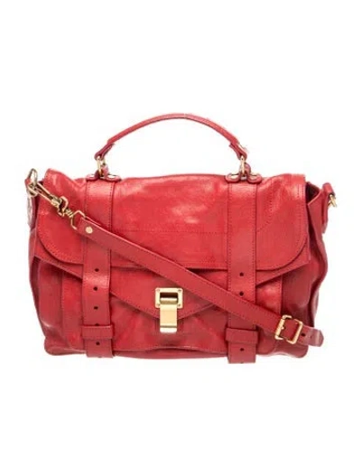 Pre-owned Proenza Schouler Leather Top Handle Bag In Red