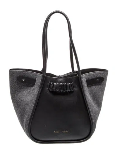 Pre-owned Proenza Schouler Leather Tote In Black
