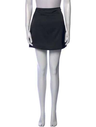 Pre-owned Proenza Schouler Leather Trim Embellishment Mini Skirt In Black