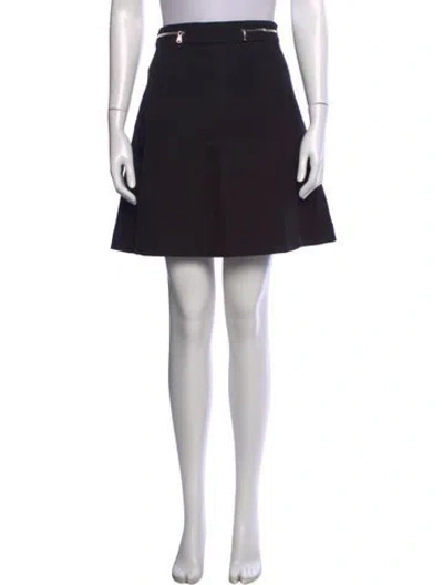 Pre-owned Proenza Schouler Leather Trim Embellishment Mini Skirt In Black