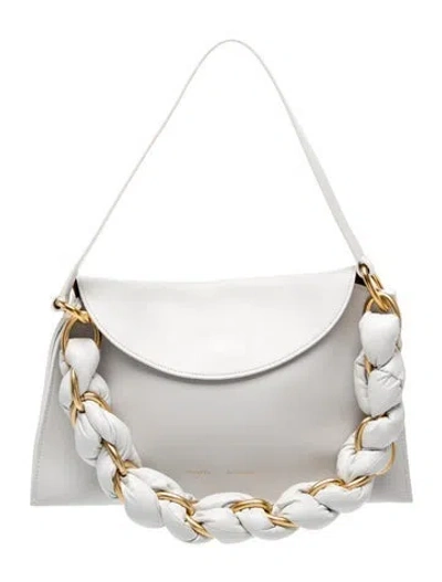 Pre-owned Proenza Schouler Leather Twisted Chain Medium In White