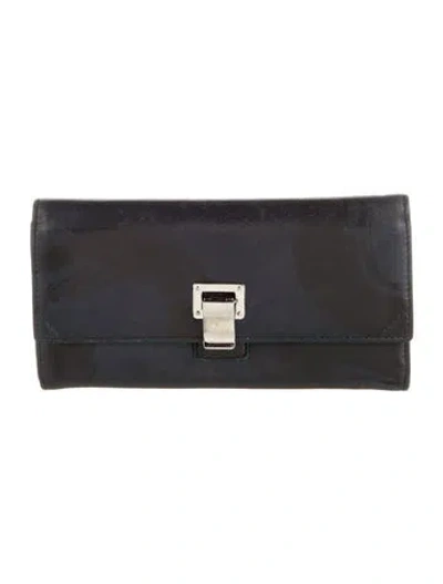 Pre-owned Proenza Schouler Leather Wallet In Blue
