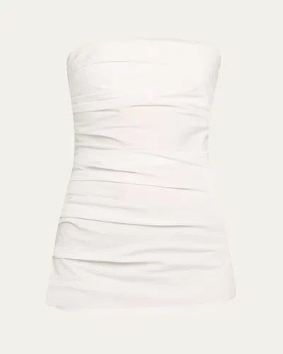 Proenza Schouler Lena Draped Strapless Bi-stretch Top