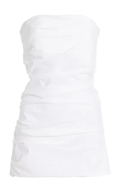 Proenza Schouler Lena Strapless Cotton Top In White