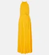 Shop Proenza Schouler White Label Lenny Belted Jersey Maxi Dress In Yellow