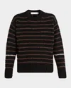 Proenza Schouler Leonie Stripe Crewneck Sweater In Black