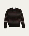 Proenza Schouler Leonie Stripe Crewneck Sweater In Brown