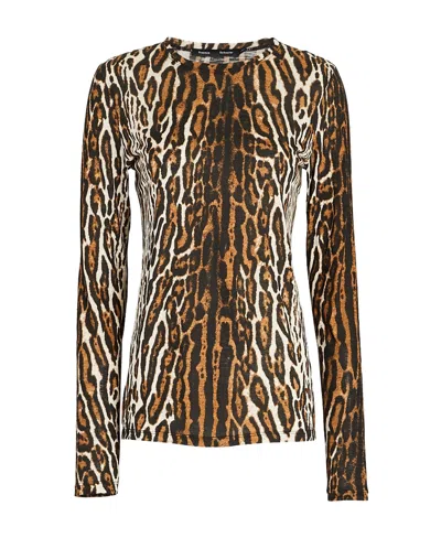 Proenza Schouler Leopard Print T-shirt In Black