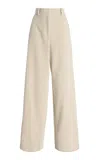 Proenza Schouler Lidie Oversized Cotton Corduroy Pants In Off-white