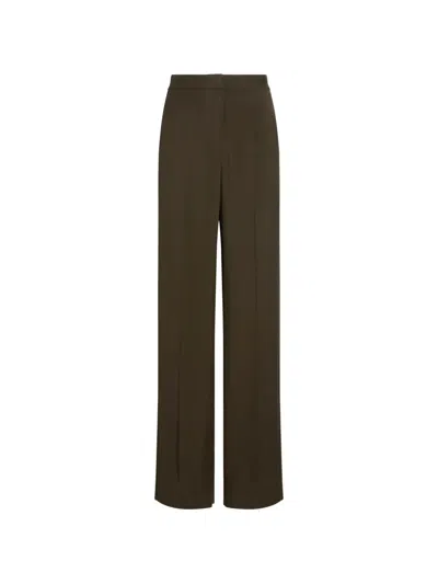 Proenza Schouler Lien Pants In Eco Hammered Viscose In Brown