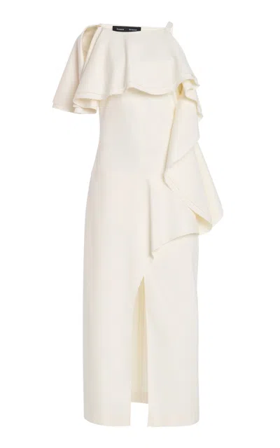 Proenza Schouler Lina Cotton-blend Midi Dress In White