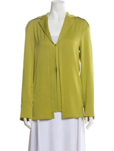 Pre-owned Proenza Schouler Linen Blazer In Green