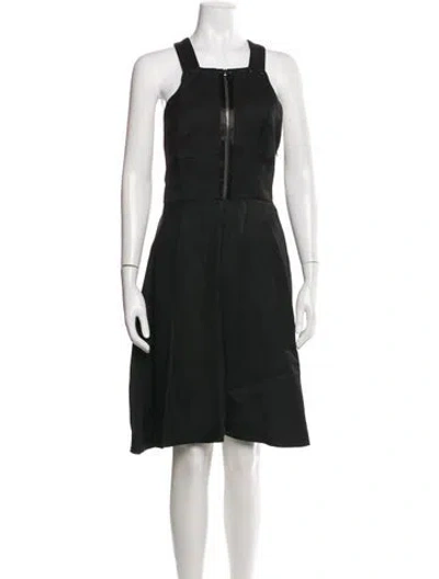 Pre-owned Proenza Schouler Linen Knee-length Dress In Black